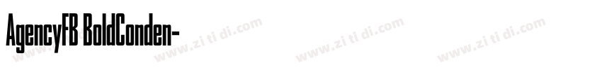 AgencyFB BoldConden字体转换